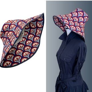 ❌SOLD❌Adidas X Gucci GG Trefoil Print Wide Brim Hat Size XL (59 cm) in Bule/Red